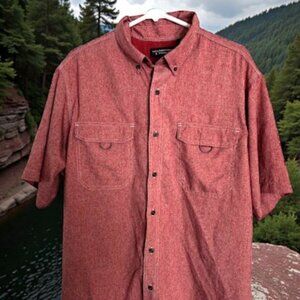 Roundtree & Yorke Men's Performance Shirt LG Vented Fishing Wicking  UPF 30